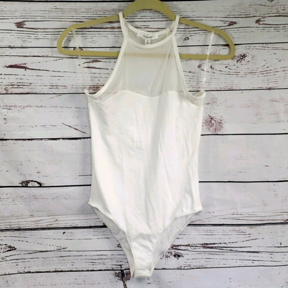 Bodysuit with mesh top